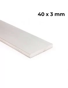 Cornière en aluminium brut 40 mm x 3 mm profil de 200 cm