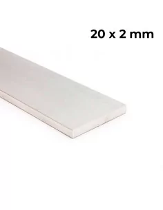 Cornière en aluminium brut 20 mm x 2 mm profil de 200 cm