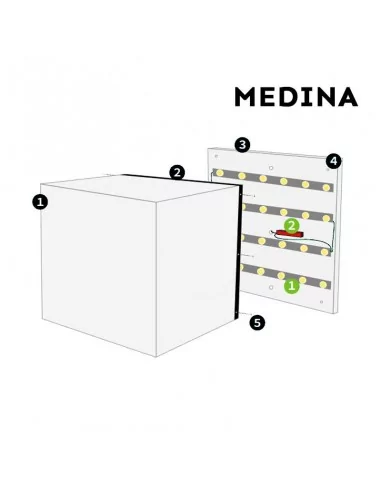 Banderola luminosa metacrilato Medina Banderola luminosa metacrilato Medina