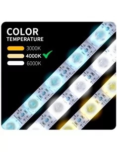 Barra LED rígida 49 cm para iluminação perimetral 24V branco 4000K 2