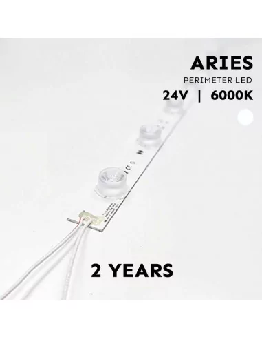 Barra LED rígida 49 cm para iluminação perimetral 24V branco 6000