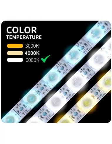 Tira LED rígida 49 cm para iluminación perimetral 24V 6000K