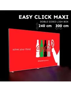 Caja de luz 240 x 300 cm Easy Click Led doble cara acabado plata