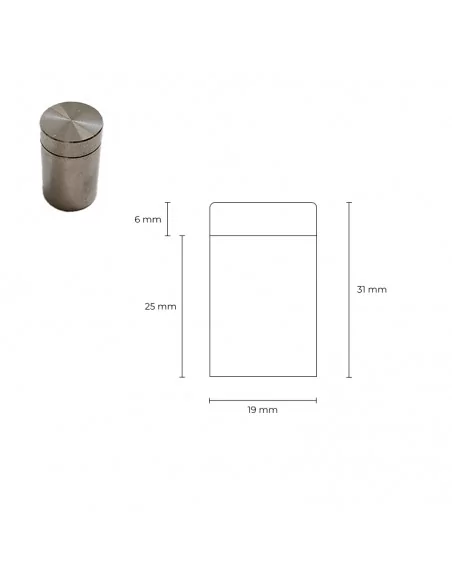Fixadores em aço inox para placas com tampa roscada