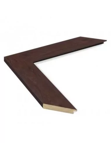 Moldura plana 70 x 17 mm com efeito madeira nogueira
