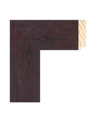 Moldura plana 70 x 17 mm com efeito madeira nogueira