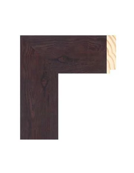 Moldura plana 70 x 17 mm com efeito madeira nogueira