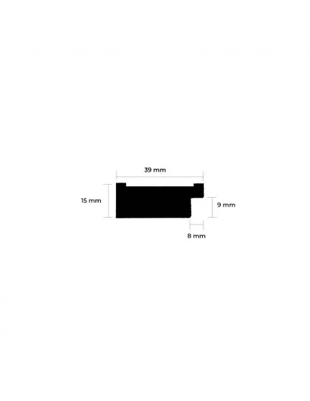 Moulure pour tableaux noyer patiné 39mm