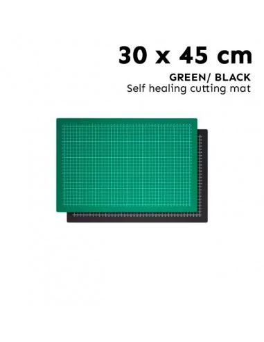Alfombrilla salvacorte 30 x 45 cm - Verde y negro