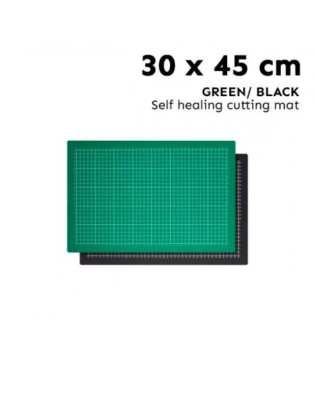 Alfombrilla salvacorte 30 x 45 cm - Verde y negro