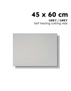 Tapete salvacorte doble cara 45 x 60 cm gris cuadriculada