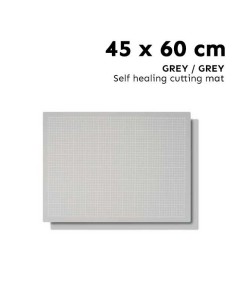 Tapete salvacorte dupla face 45 x 60 cm cinza quadriculada
