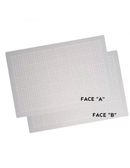 Tapete salvacorte doble cara 45 x 60 cm gris cuadriculada Tapete salvacorte doble cara 45 x 60 cm gris cuadriculada