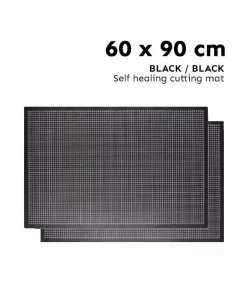 Base de corte 60 x 90 cm reversible autoreparable - Negro