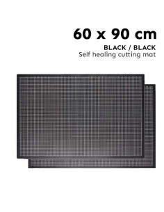 Base de corte 60 x 90 cm dupla face auto regenerável cor preta