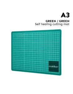 Planche de découpe verte A3 avec grille 3mm d'épaisseur