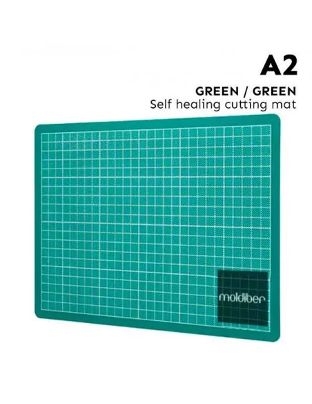Plancha de corte verde A2 con cuadrícula 3mm - Moldiber