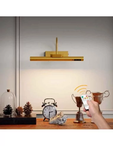 Aplique led recargable para pared 35 cm dorado - Modelo Warhol Aplique led recargable para pared 35 cm dorado - Modelo Warhol