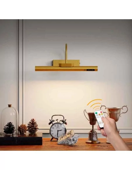 Aplique led recargable para pared 35 cm dorado - Modelo Warhol Aplique led recargable para pared 35 cm dorado - Modelo Warhol