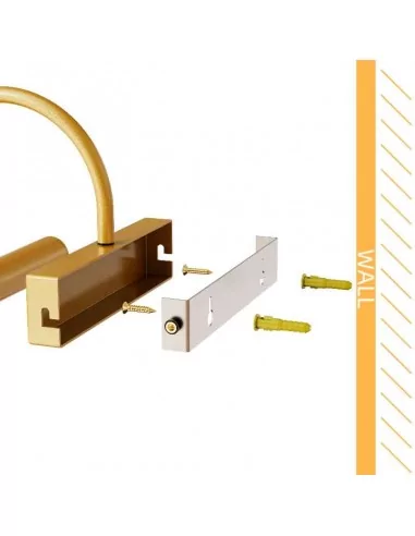 Aplique led recargable para pared 35 cm dorado - Modelo Warhol Aplique led recargable para pared 35 cm dorado - Modelo Warhol