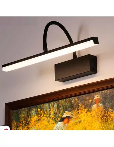 Foco led recargable para pared 40 cm negro