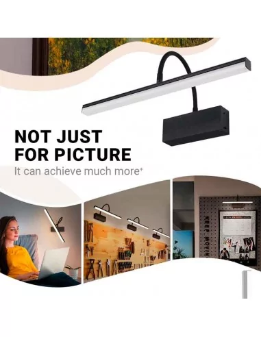 Foco led recargable para pared 40 cm negro