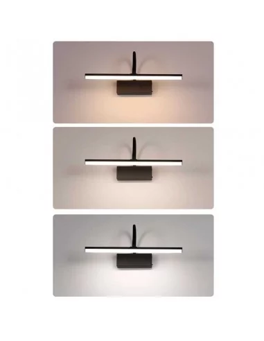Foco led recargable para pared 40 cm negro