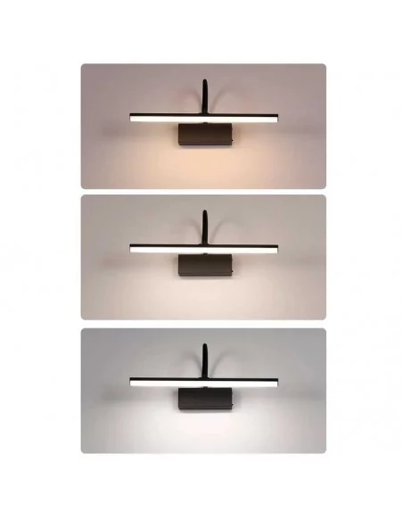 Foco led recargable para pared 40 cm negro