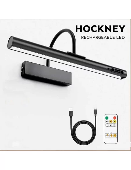 Aplique led recargable para pared 35 cm negro - Compra online Aplique led recargable para pared 35 cm negro - Compra online