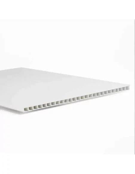 Polypropylène cellulaire blanc 5mm plaque 3050 x 2050 Polypropylène cellulaire blanc 5mm plaque 3050 x 2050