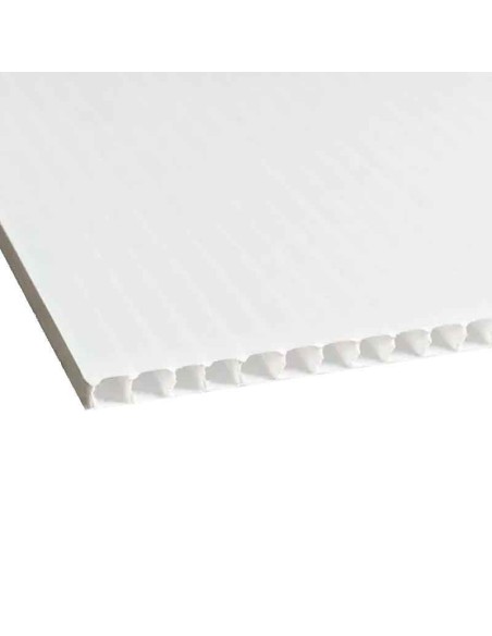 Feuille de polypropylène alvéolaire blanc 9 mm
