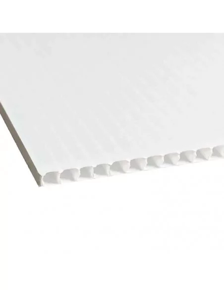 Feuille de polypropylène alvéolaire blanc 9 mm