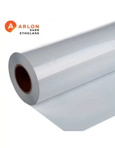 Vinilo Eth Glass cristal ácido Arlon 5400 plata satinado polimérico Vinilo Eth Glass cristal ácido Arlon 5400 plata satinado polimérico