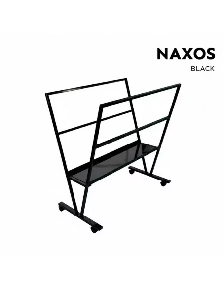 Expositor con ruedas para láminas y póster color negro modelo Naxos Expositor con ruedas para láminas y póster color negro modelo Naxos