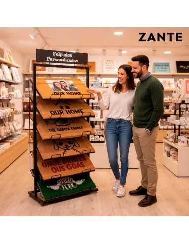 Expositor metálico para felpudos Zante en Moldiber