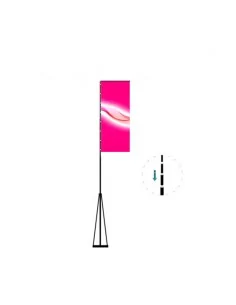 Banderole Mât Télescopique 120 cm x 300 cm 2