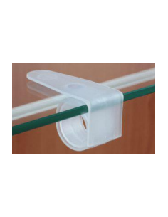 Grampo caracol PVC para prateleiras
