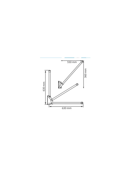 Kit de PVC para bandeiras 60º