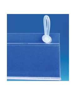 Perfil portaetiquetas perforado transparente