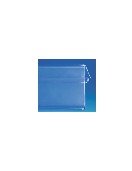 Profil porte-étiquettes incliné 60º grille transparente 110 mm Profil porte-étiquettes incliné 60º grille transparente 110 mm
