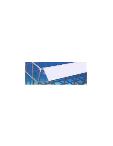 Profil porte-étiquettes incliné 60º grille transparente 110 mm Profil porte-étiquettes incliné 60º grille transparente 110 mm