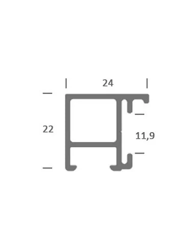 Marco ALUMINIO Perfil 23