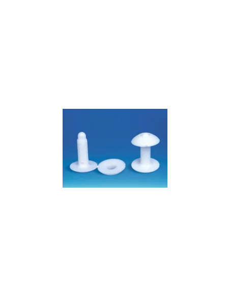 Parafuso plástico branco Ø 5 mm cabeça Ø 15 mm Parafuso plástico branco Ø 5 mm cabeça Ø 15 mm