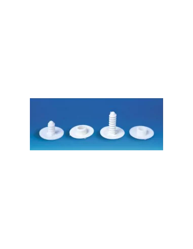 Parafuso plástico branco Ø 7,7 mm cabeça Ø 28 mm Parafuso plástico branco Ø 7,7 mm cabeça Ø 28 mm