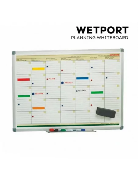 Tableau magnétique mensuel Wetport 60x90 cm