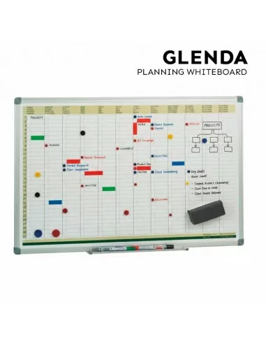 Pizarra magnética planificación anual Glenda 60x90 cm