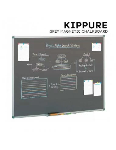 Tableau magnétique gris vitrifié - Modèle Kippure