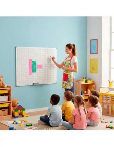 Pizarra blanca cuadriculada para preescolar - Modelo Protof Pizarra blanca cuadriculada para preescolar - Modelo Protof