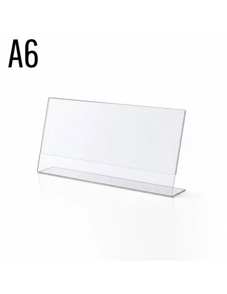 Soporte acrílico inclinado A6 horizontal - Moldiber