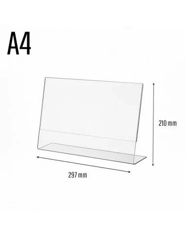 Présentoir incliné pour brochures A4... Présentoir incliné pour brochures A4...